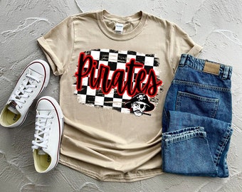 Pirates Checkered Frame PNG | Pirates Digital Download | Pirates DTF Design | Pirates PNG