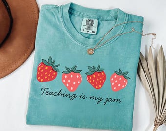 Teaching Is My Jam PNG, shirtontwerp voor leraar, terug naar school klas grafisch, grappig sublimatiebestand leraar, direct downloaden