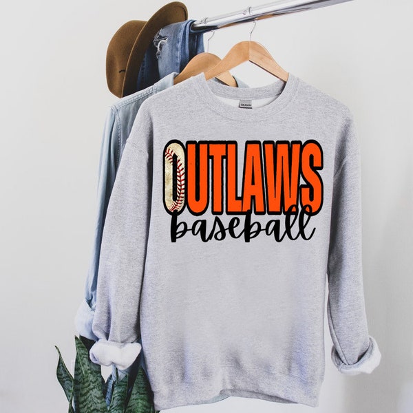 Outlaws Baseball PNG | Sublimation Design | Sublimation PNG | Digital Download | Baseball Sublimation | Custom Digital| Outlaws PNG
