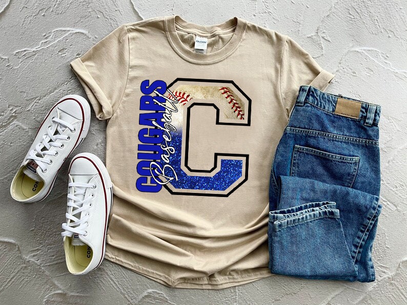 Cougars Baseball PNG | Cougars Digital Download | Custom Digital | Cougars PNG