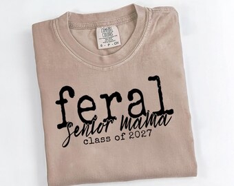 Feral Senior Mama PNG | Class of 2027 Senior Mom Shirt Design | Football Mom Sublimation PNG | Game Day Mama Digital Download