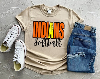 Indians Softball PNG | Digital Download | Custom Digital | Indians PNG