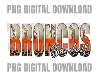 Broncos Baseball PNG | Projekt sublimacji | Sublimacja PNG | Pobieranie cyfrowe | Sublimacja baseballu | Niestandardowy cyfrowy| Broncos PNG