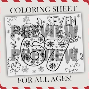 67 Weihnachten Malvorlage | Sechs Sieben | Druckbare Vorlage | Malvorlage Weihnachten | Kinder Weihnachten Malaktivität