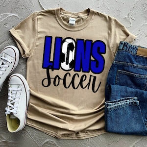 Lions Soccer PNG | Lions Digital Download | Lions PNG