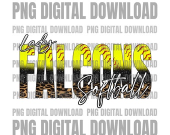 Falcons Softball PNG | FalconsSublimation Design | Falcons Digital Download | Printable Artwork | Custom Digital | Falcons PNG