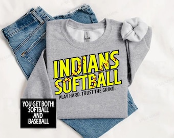 Indians Baseball PNG | Indians Softball PNG | Digital Download | Printable Artwork | Baseball png | Indians PNG