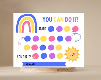 Reward Chart For Kids Construction Theme - 8x10 Inch Behavior Incentive ...
