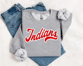 Indians Cursive PNG | Digital Download | Printable Artwork | Indians PNG