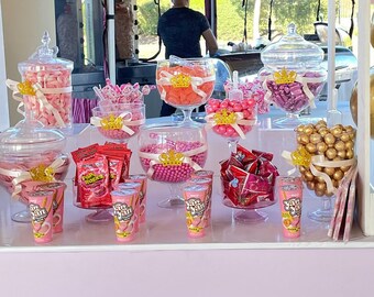 Apothecary Candy Jars / Acrylic Candy Jar Favors / Candy Jar / Candy Container