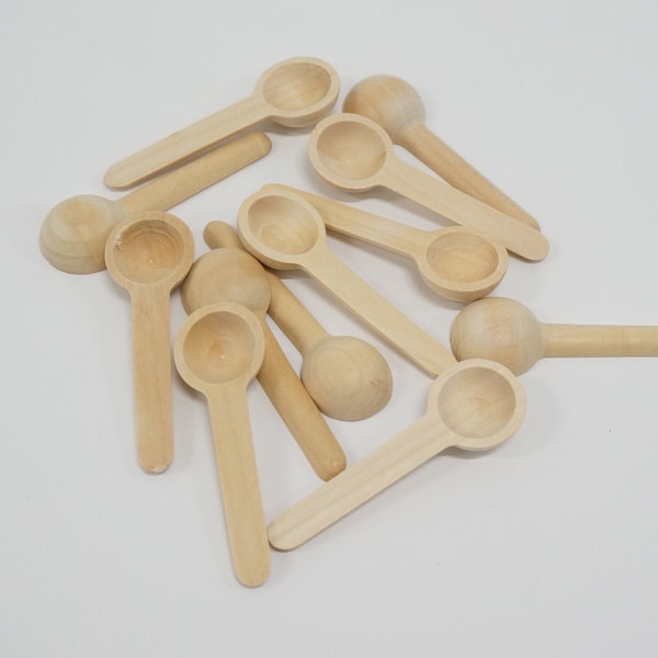 Mini Wooden Spoon / 12 Peices  / Spice Spoon / Honey Spoon / Dessert Spoon