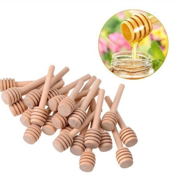 Mini Honey Dipper / 12 Peices  / Mini Wooden Honey Dipper / Honey Favors