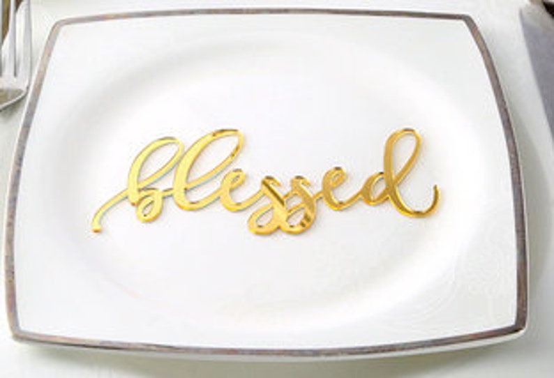 Blessed Acrylic Cutout / 12 Pieces / Thanksgiving Decorations - Etsy