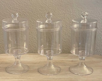12 Apothecary Candy Jars 2"D x 3.25"H / Acrylic Candy Jar Favors / Candy Jar / Candy Container