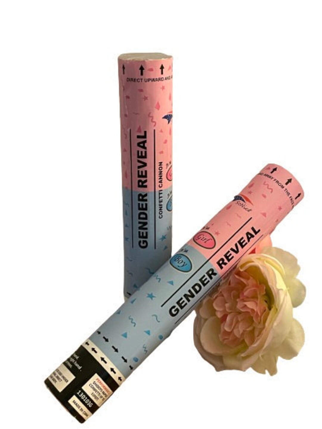 2 Gender Reveal Party Poppers / Confetti Poppers Etsy