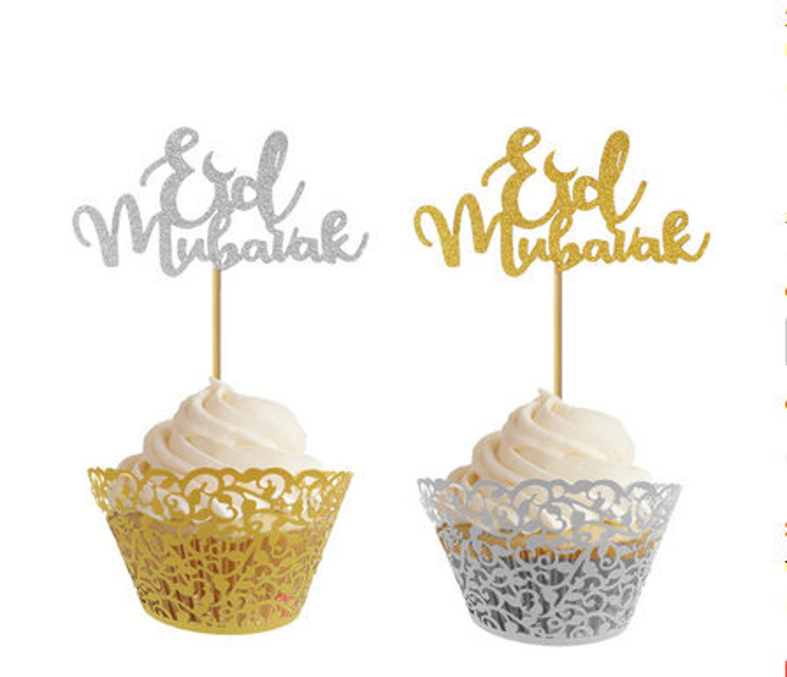 Eid Mubarak Cup Cake Topper - Etsy