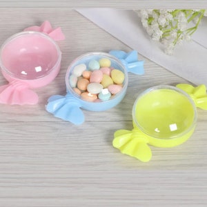 Bonbonnière en plastique transparente de 10 pièces/boîte-cadeau de bonbons