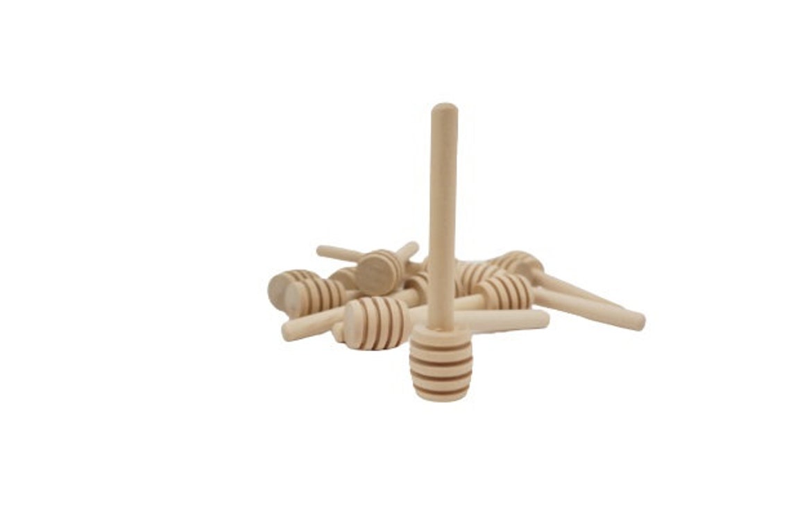 Mini Honey Dipper / 12 Peices / Mini Wooden Honey Dipper / Etsy