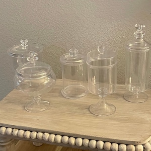 10 Mini Apothecary Candy Jars / Acrylic Candy Jar Favors / Candy Jar / Candy Container