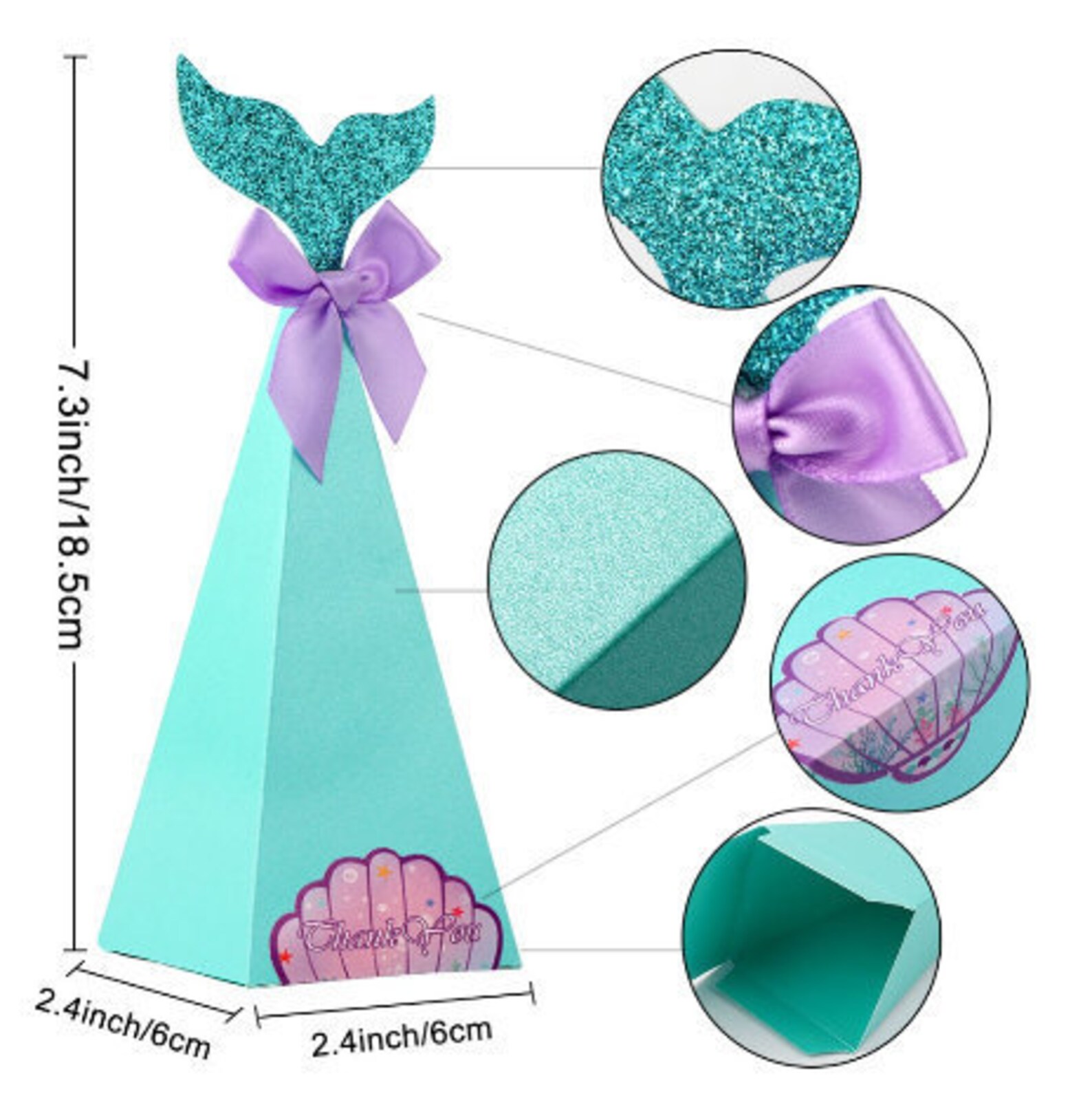 Mermaid Tail Favor Box / Mermaid Party Decor - Etsy