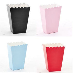 Caixa de pipoca / Caixa de pipoca rosa azul vermelha preta / Caixa de frango macio / Caixa de exibição de comida fofa