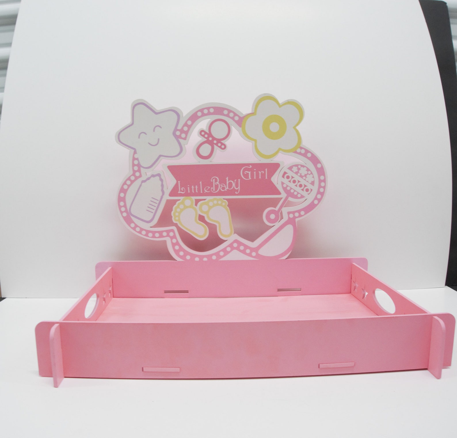 It's A Girl Wooden Tray / Baby Shower Tray / Chocolate Etsy