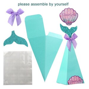 Mermaid Tail Favor Box / Mermaid Party Decor - Etsy