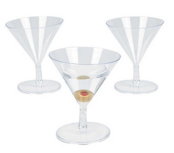 Mini Martini Cups / 3.5 Plastic Martini Glass / Small Dessert Cups 