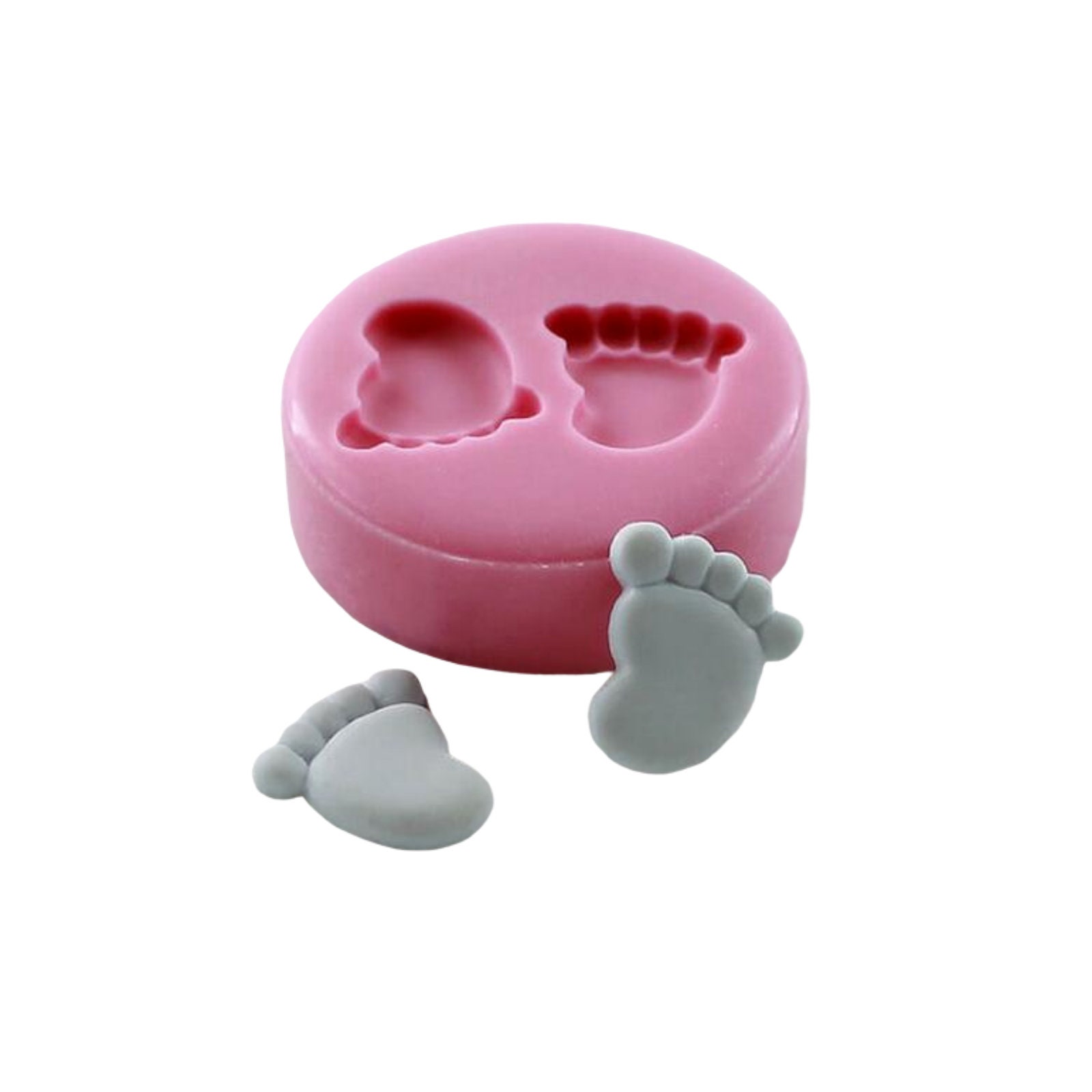 ZiXiang Baby Silicone Fondant Mold Baby Shower Themed Cake Fondant Molds  Baby Feet Chocolate Mold For Baby Birthday Party Cake Decorating Cupcake