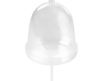 Clear Acrylic Mini Cake or Cupcake  Holder with Dome "5x10" / Plastic Dessert Pedestal with Cover