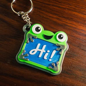 Toy Story Lilypad Frog Keychain, Colorful Backpack Charm, Gift for Pixar Fans image 1