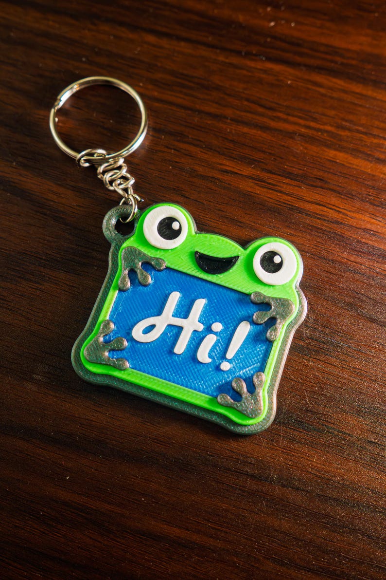 Toy Story Lilypad Frog Keychain, Colorful Backpack Charm, Gift for Pixar Fans image 1