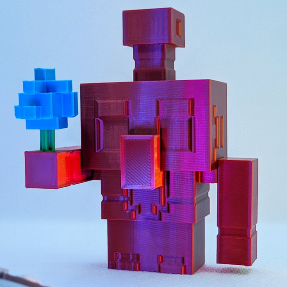 Minecraft Copper Golem Figure 3D Minecraft Figures for Sale Etsy