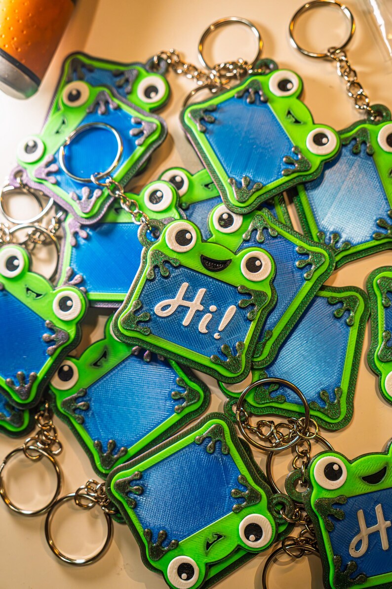 Toy Story Lilypad Frog Keychain, Colorful Backpack Charm, Gift for Pixar Fans image 2
