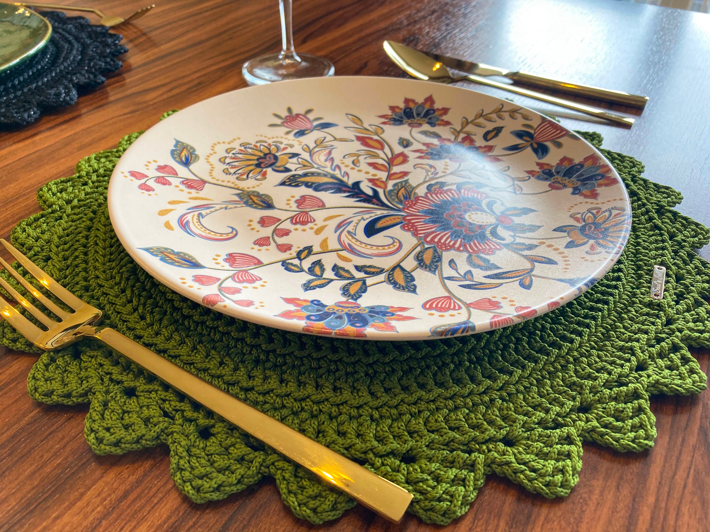 Handmade Macrame Placemat Macrame Supla American service Etsy