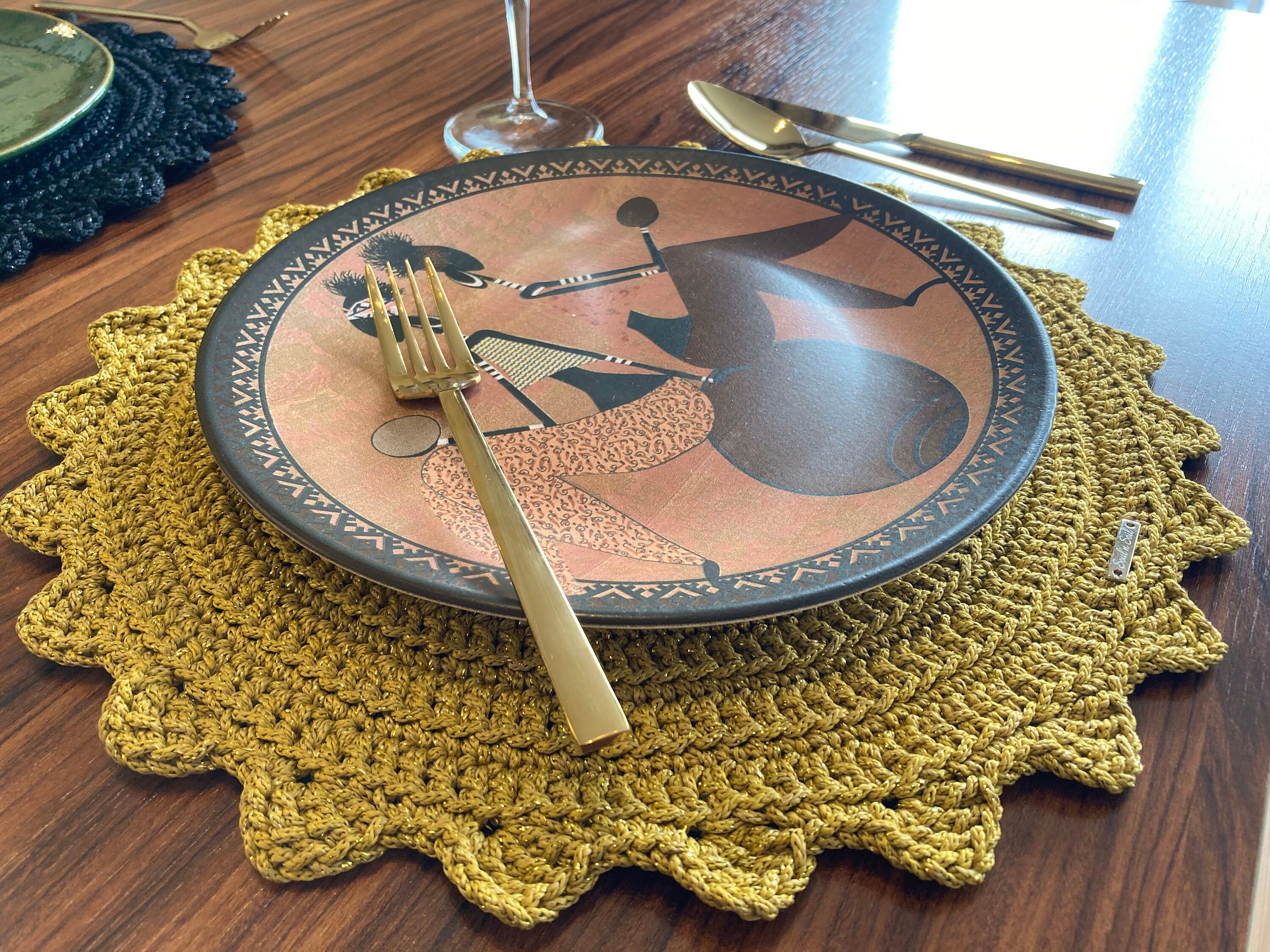 Handmade Macrame Placemat Macrame Supla American service Etsy