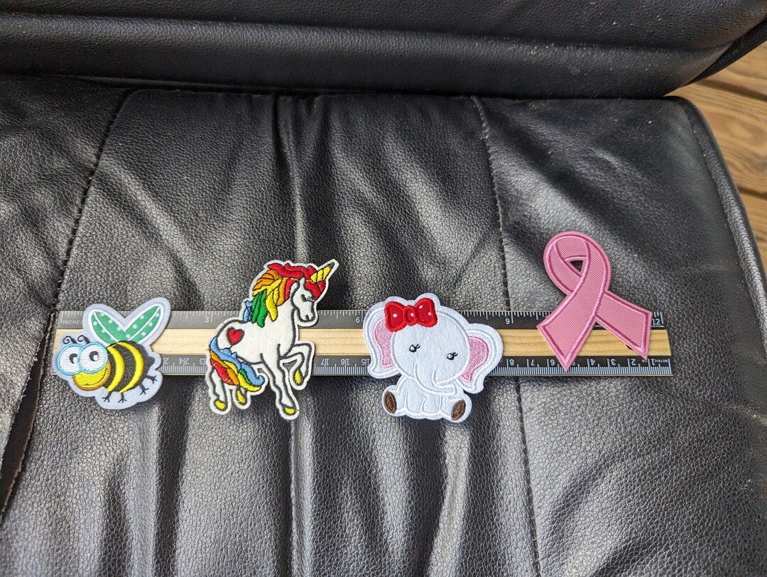 Unicorn Bumble Bee Girl Elephant and Pink Ribbon 4 Patch Etsy