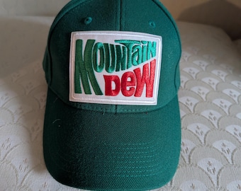 Vintage 1990s Mountain Dew Snapback Hat – OSFA – Black Green
