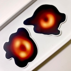 Black Hole Image Sticker | M87* Black Hole | Sagittarius A* Black Hole | Event Horizon Telescope Black Hole Picture | Real Black Hole Image
