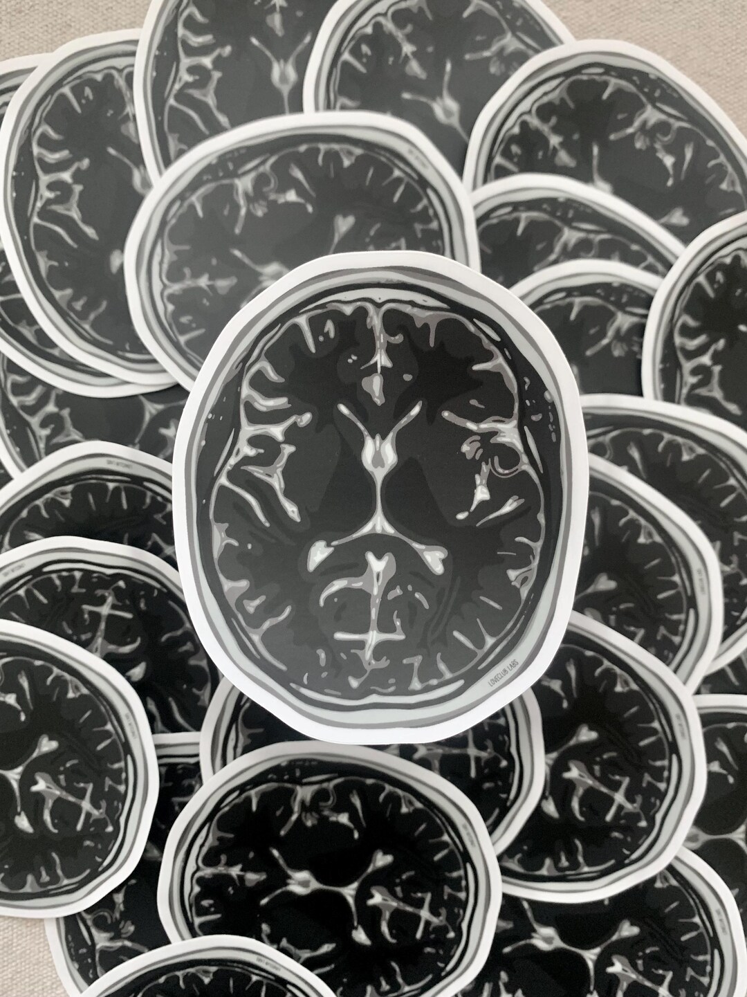 MRI Brain Scan Sticker | Waterproof Sticker | Neuroscience Themed ...