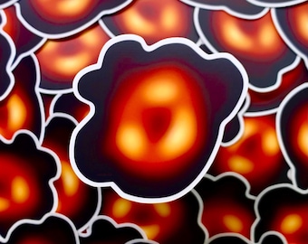 Sagittarius A* Black Hole Image Sticker | Waterproof Sticker | Space Sticker | Science Themed Sticker