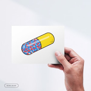 Happy Pill Prints | Serotonin and Dopamine Art Prints
