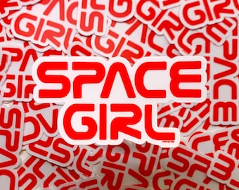 Space Girl Sticker | Waterproof Sticker | NASA Sticker | Science Themed Sticker