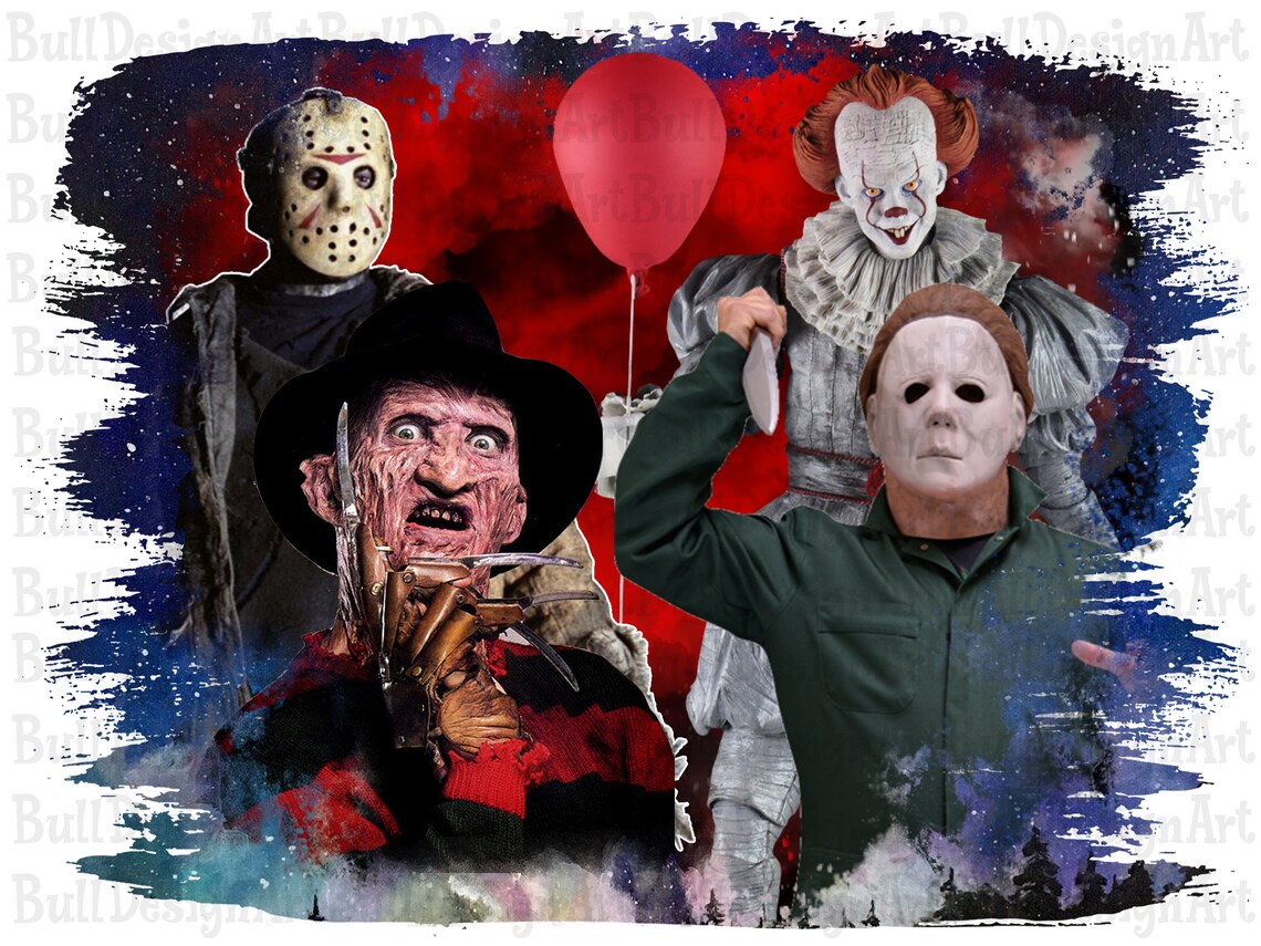 Horror Movie Characters Horror Sublimation design png file Etsy
