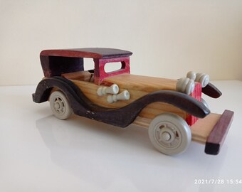 Antique Wood Car Etsy