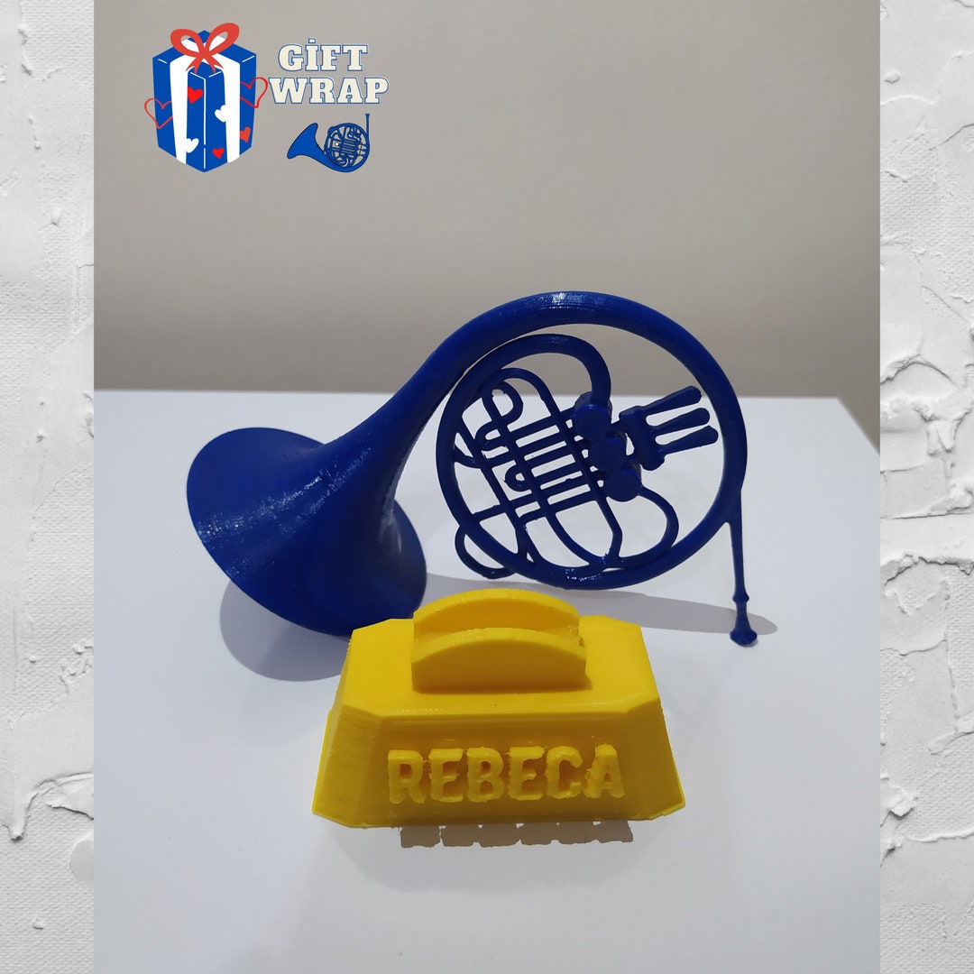 Personalized Blue French Horn How I Met Your Mother Romantic Gift Proposal Prop Customizable