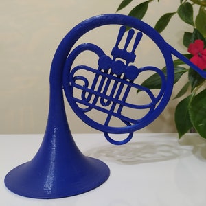 Blue French Horn | How I Met Your Mother | Romantic Gift | Proposal Prop | 3D Print Gift Horn | Blue French Horn Wall Sculpture