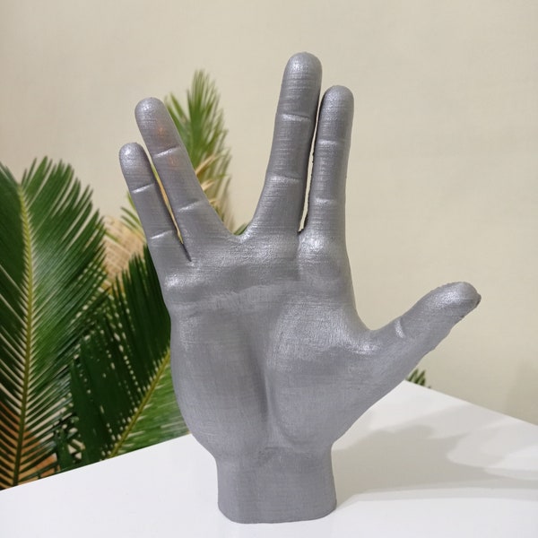 Spock Hand | Vulcan Salute Sign | Hand Sculpture | Different Color Options | Home&Office Decor | Spock Hand 3D Statue