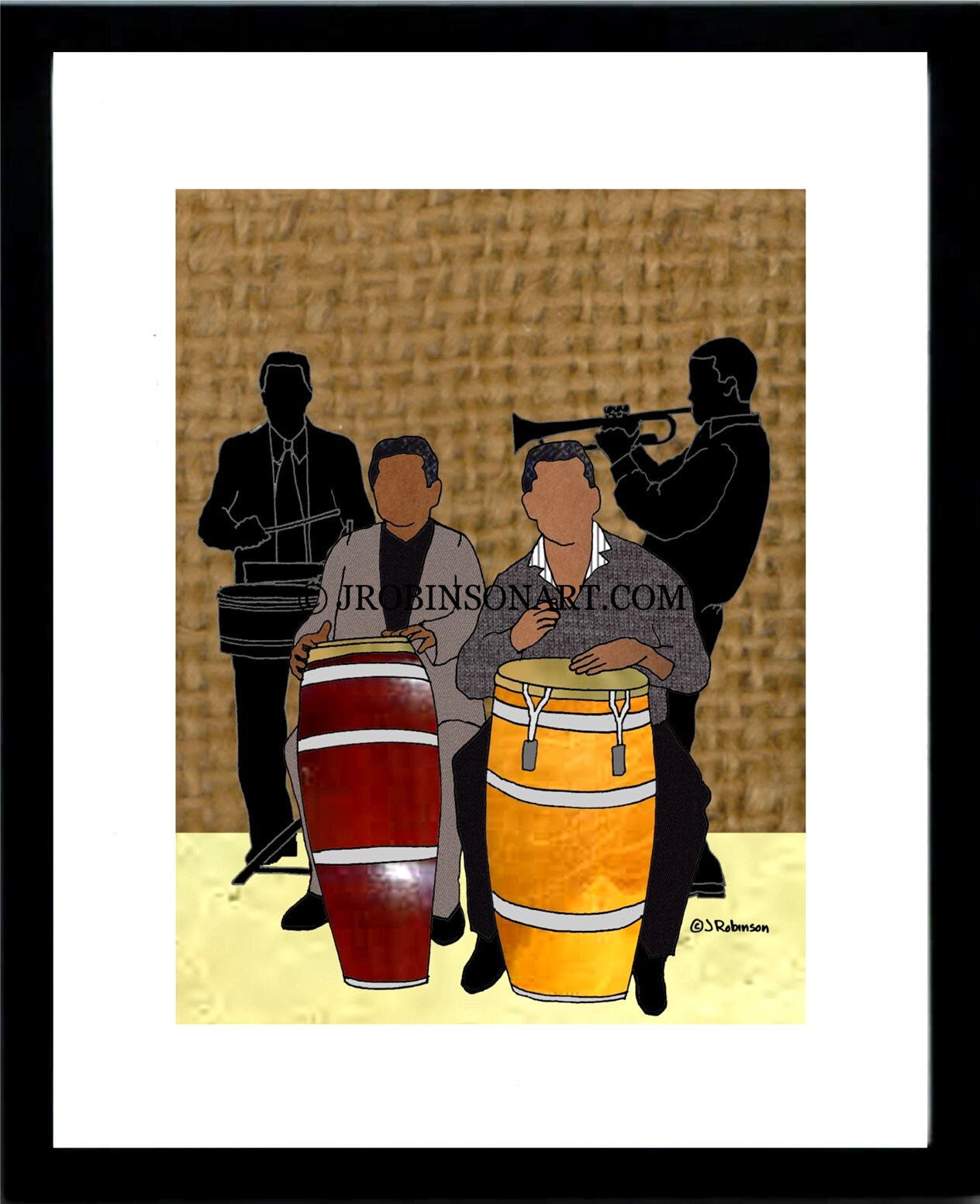 Jazz Musicians Conga Players Etsy