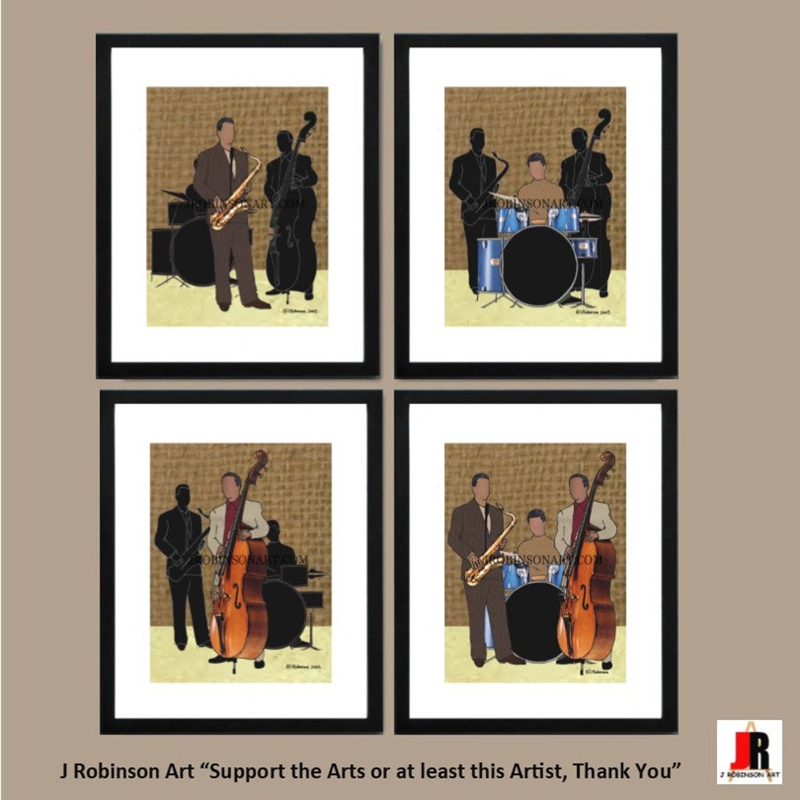 Jazz Musicians Jazz Band Jazz Music Black Jazz Band Music Etsy